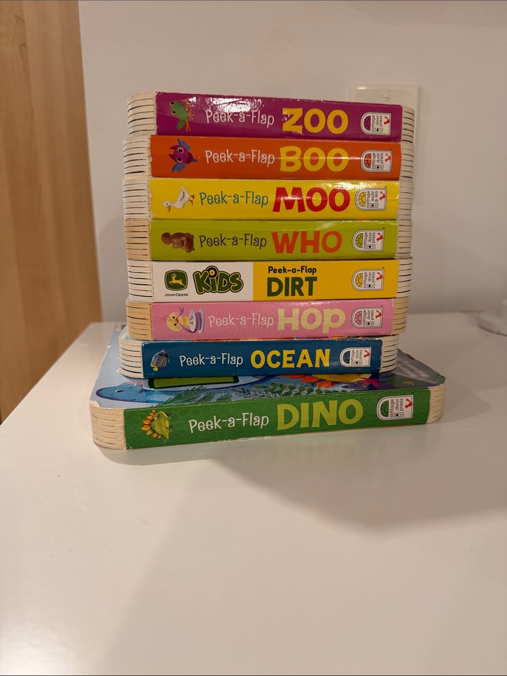 Peek-a-Flap Board Book Set - Colorful Animal & Theme Titles